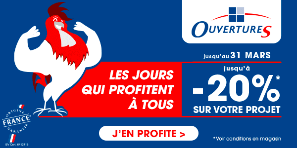 Promotion -20% chez ouvertures paris